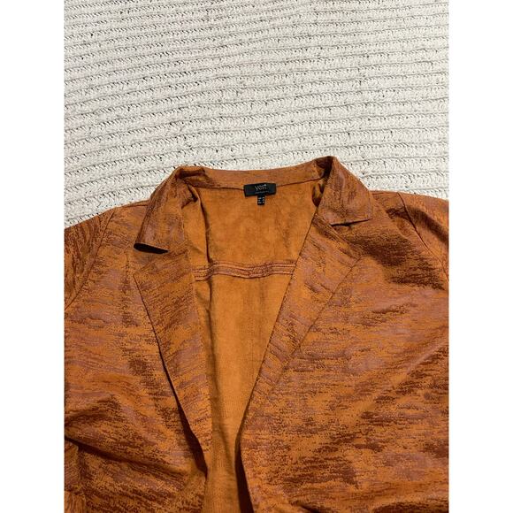 Yest The Netherlands Open Front Jacket Long Length Blazer Womens Size 8 Orange - Picture 9 of 15
